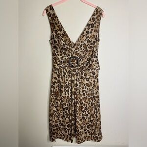 Avon Leopard Print Dress with Shaper M